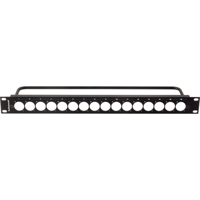 

Switchcraft 1.5RU Empty QG Panel with 1x16 E Series Knockouts, 4-40 Tapped Holes, Cable Tie Bar