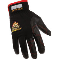 

SetWear Hot Hand, Heat Resistant Leather Gloves, Pair Large (Size 10) Approximatly 4-4.5" / 10.16-11.43cm, Black/Black