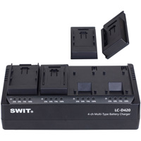 

SWIT Electronics LC-D420 4-Channel Simultaneous Multi-Type DV Battery Charger for JVC SSL Series Batteries