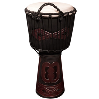 

Sawtooth Tribe Series 12" Hand Carved Unity Design Rope Djembe
