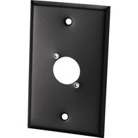 

Switchcraft 1 E/EH Connector Hole Wall Plate, 1 Gang, 4-40 Threaded Mounting Holes, Black Finish