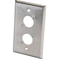 

Switchcraft 2 E/EH Connector Hole Wall Plate, 1 Gang, 4-40 Threaded Mounting Holes, Stainless Steel Finish