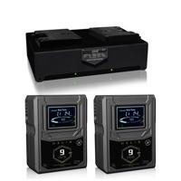 

Core SWX Fleet D 3A Two-Position Charger, Gold Mount - With 2 Pack Core SWX Helix 9 Mini 3-Stud Dual Voltage Output 98wh Gold-Mount Li-ion Battery