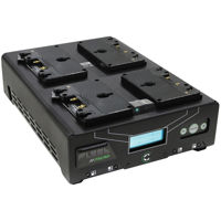 

Core SWX Fleet-Q4MAi Voltbridge Enabled Four Position 3-Stud Simultaneous Fast Charger for Gold Mount Batteries