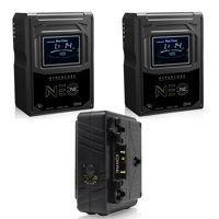 

Core SWX 2x Hypercore NEO-150AG 14.8V 147Wh 3-Stud Gold-Mount Mini Li-Ion Battery Pack, Bundle with Core SWX GPM-X2A Fast Charger