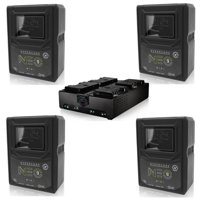 

Core SWX 4x Hypercore NEO 9 Mini 14.8V 98Wh Gold Mount Li-Ion Batteries, Bundle with Core SWX FLEET-Q4A Charger