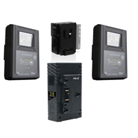 

Core SWX 2x NEO Slim 14.8V 98Wh Gold-Mount Li-Ion Battery Bricks, Bundle with Accessory Kit