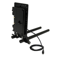 

Core SWX 15mm Rail Mount Cheese Plate with 3-Stud Battery Plate and 18" LEMO Power Cable for Canon C200/C300 Mark II
