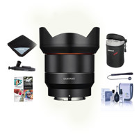 

Samyang 14mm F2.8 AF Wide Angle, Full Frame Auto Focus Lens for Canon EF - Bundle With Lens Case, Cleaning Kit, Lens Wrap, Lens Cleaner, Capleash II, Pc Software Package