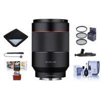 

Samyang 35mm f/1.4 Auto Focus Lens for Sony E-mount Nex Series Cameras - Bundle With 67mm Filter kit, Lens Wrap, Cleaning Kit, Capleash II, Lens Cleaner, Mac Software Package