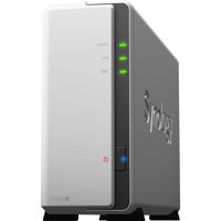 

Synology DiskStation DS120j 1 Bay NAS Enclosure, 3.5"/2.5" SATA Drive Bay, Dual Core 800 MHz, RAID Basic, Diskless