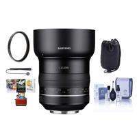 

Samyang XP 85mm F1.2 High Speed Lens with AE Chip for Canon EF - Bundle With Lens Pouch, 86mm UV Filter, Cleaning Kit, Capleash II, Mac Software Package