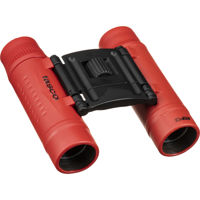 

Tasco 10x25 Essentials Series Weather Resistant Roof Prism Binocular with 5.5 Degree Angle of View, Red