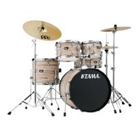 

Tama Imperialstar 5-Piece Complete Drum Kit with 20" Bass Drum, Natural Zebrawood Wrap