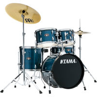 

Tama IE58C Imperialstar 5-Piece Complete Drum Kit with 18" Bass Drum, Meinl HCS Cymbals, Hairline Blue