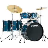 

Tama IE62CHLB Imperialstar 6-Piece Drum Kit with Stage Master Hardware and Meinl HCS Cymbals, Hairline Blue