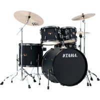 

Tama IP52NBC Imperialstar 5 Piece Drum Kit with Meinl HCS Cymbals, Blacked Out Black Finish, Black Nickel Hardware