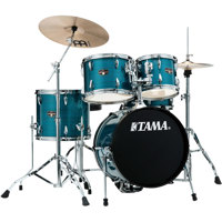 

Tama Imperialstar 5-Piece Drum Kit, Includes 14x18" Bass Drum, 8x10" and 9x12" Tom Tom, 12x14" Floor Tom and 5x13" Snare Drum, Stage Master Hardware and Meinl HCS Cymbals, Hairline Blue