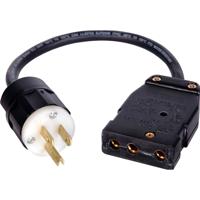 

TecNec Laird BATE-HUB1 3-Prong 12/3 15-Amp AC Male to Female Bates Connector Adapter Cable - 2 Foot
