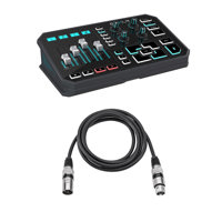 

TC Electronic Helicon GoXLR Revolutionary Online Broadcaster Platform with 4-Channel Mixer, Motorized Faders with H&A Value Series XLR M to F Pro Microphone Cable 6-Feet