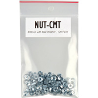 

TecNec NUT-CMT 4-40 Thread Nut with Star Washer for Mounting Chassis Connectors, 100 Pack