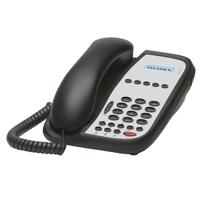 

Teledex I Series A205S Two Line Analog Corded Hotel Speakerphone, 5x Guest Service Buttons, Black