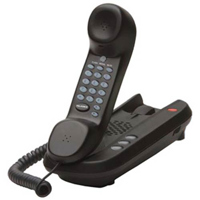

Teledex I Series Trimline AT1202 Two Line Analog Corded Hotel Telephone, Message Waiting Indicator, Black