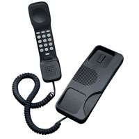 

Teledex Opal Trimline Single Line Analog Corded Hotel Telephone, No Message Waiting Light, Black