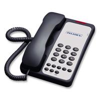 

Teledex Opal 1005 Single Line Analog Corded Hotel Telephone, 5x Guest Service Buttons, Black