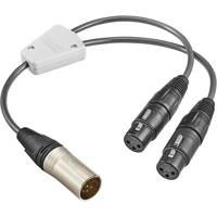 

Telex 6-Pin M SWC to Two 3-Pin Female Adapter Cable