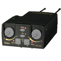 

Telex RTS RadioCom TR-825 UHF Two-Channel Binaural Wireless Beltpack Transceiver, A4M Headset Jack, E88: 590-608MHz Receive/470-488MHz Transmit