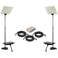 

Telmax 19" Teleprompter Bundle, Includes 2x TSP19 Teleprompter, 3x 25' Cables, 1x 4-Port VGA Splitter, ZaPrompt Pro Software