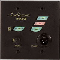 

Telex WM-2000 Dual Channel Wall Mount Wired Intercom Headset Station, 50 to 200Ohms Dynamic Microphone, 150 to 600Ohms Monaural Headphones