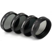 

Tiffen DJI Phantom 4 Custom Filter Kit: Includes; Neutral Density 8X (3-stop) Neutral Density 16X (4-stop) and a Polarizing filter