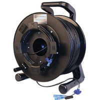 

Tactical Fiber Systems 2000' Military-Grade Tactical Fiber Cable on Reel with Duplex LC Connectors, 4 Single-Mode Fibers
