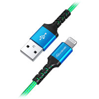 

Tera Grand Tera Grand Apple C89 MFi Certified Lightning to USB Braided Cable with Aluminum Housing, 7 Ft Blue-Green