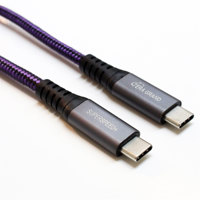 

Tera Grand 3' USB 3.1 Generation 2 USB-C to C Braided Cable with Aluminum Housing, Black/Purple