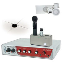 

TeachLogic IRS-8630 Infrared Wireless Classroom Mic System, Includes Spectrum III Receiver/Amplifier, IRT-60 Sapphire Transmitter, IRH-35 Handheld Transmitter, 8x Ceiling-Mount Speakers, BRC-15 and BRC-101 Charger