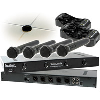 

TeachLogic VoiceLink IV 2 Sapphire and Handheld System, Includes 4 Channel Infrared Wireless Receiver,Sapphire Transmitter, Ceiling Dome Sensor,2 Drop-in Charger