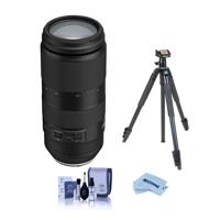 

Tamron 100-400mm f/4.5-6.3 Di VC USD Telephoto Lens for Nikon F Mount - With Slik Sprint Pro III BH Travel Tripod with SBH-100 DQ All Metal Ball Head Black, Cleaning Kit, Microfiber Cloth