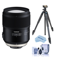 

Tamron SP 35mm f/1.4 Di USD Lens for Canon EF Mount - With Slik Sprint Pro III BH Travel Tripod with SBH-100 DQ All Metal Ball Head Black, Cleaning Kit, Microfiber Cloth