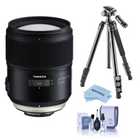 

Tamron SP 35mm f/1.4 Di USD Lens for Nikon F Mount - With Slik Sprint Pro III BH Travel Tripod with SBH-100 DQ All Metal Ball Head Black, Cleaning Kit, Microfiber Cloth