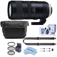 

Tamron SP 70-200mm f/2.8 Di VC USD G2 Lens for Canon EF Mount - Bundle With Peak Design SlideLITE Strap, Peak Design 6L Everyday Sling V2 Black, 67mm Filter Kit, Cleaning Kit, Microfiber Cloth