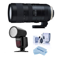 

Tamron SP 70-200mm f/2.8 Di VC USD G2 Lens for Canon EF Mount - with Flashpoint Zoom Li-on X R2 TTL On-Camera Round Flash Speedlight, Cleaning Kit, Microfiber Cloth