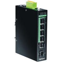 

TRENDnet TI-PG541 5-Port Hardened Industrial Gigabit PoE+ DIN-Rail Switch, Version v1.0R