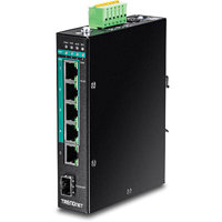 

TRENDnet TI-PG541i 6-Port Hardened Industrial Gigabit PoE+ Layer 2 Managed DIN-Rail Switch, Version v1.0R