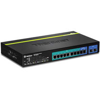 

TRENDnet 10-Port Gigabit Web Smart 30w PoE+ Switch, 20 Gbps Switching Capacity, 8x Gigabit PoE+/2x Gigabit Ethernet/2x Shared SFP Slots