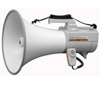 

TOA Electronics ER-2230W Shoulder Megaphone with Whistle, 30W Output, 600 Ohms, -10dB Sensitivity, Gray