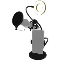 

Technical Pro LiveShow Social Media Broadcast Kit with LED Selfie Ring Light & 3x Flexible Gooseneck Arms