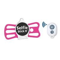 

Quik Pod Smartphone Selfie Stick-It with Remote Control, White Body/Pink Silicone